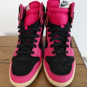 Nike Dunk Sky Hi Womens Hidden Wedge Shoes Fireberry - 8.5